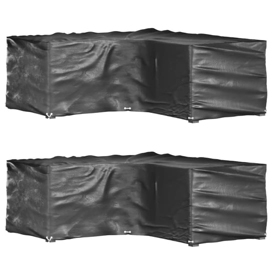 Pokrowce ogrodowe PE, 185x185x70 cm, czarne Inna marka