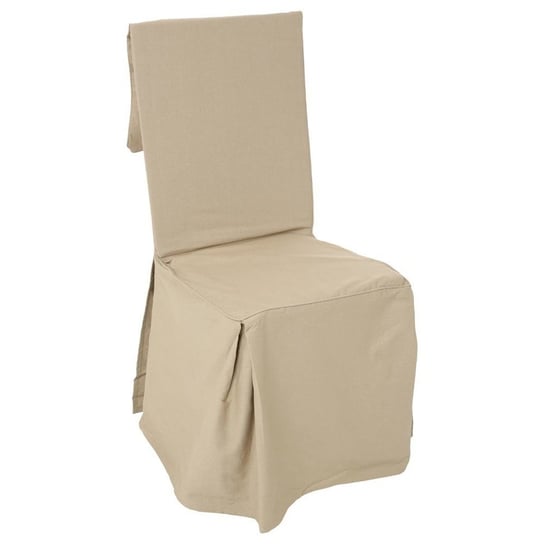 Pokrowiec bawełniany ATMOSPHERA na krzesło, beżowy, 85 cm Atmosphera