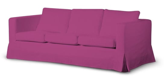 Pokrowiec długi na nierozkładaną sofę 3-osobową, Karlanda, DEKORIA, Etna, amarantowy Dekoria