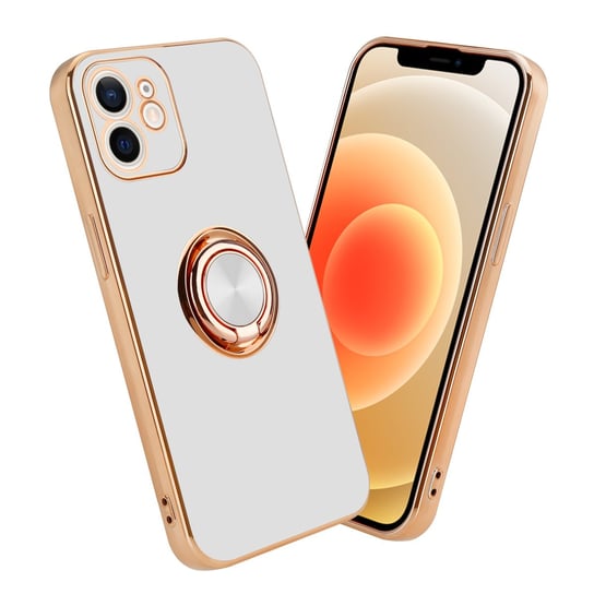 Pokrowiec Do Apple iPhone 11 Etui w Glossy Biały - Złoto magnetycznym Obudowa Case Cover Ochronny Cadorabo Cadorabo