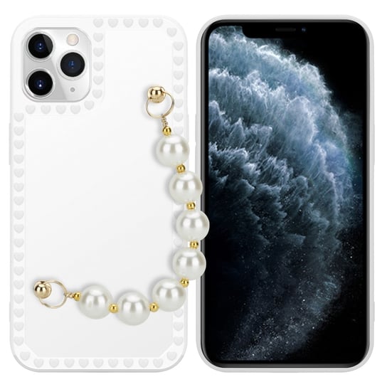 Pokrowiec Do Apple iPhone 11 PRO Etui w Biały z perłami Obudowa Case Cover TPU Silicone Perły Cadorabo Cadorabo