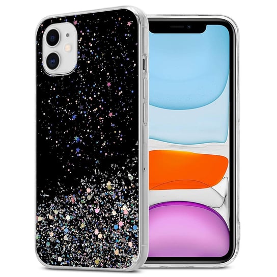 Pokrowiec Do Apple iPhone 11 PRO Etui w Czarny z Brokatem Glitter Obudowa Case Cover TPU Cadorabo Cadorabo