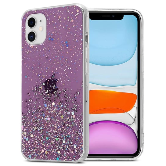 Pokrowiec Do Apple iPhone 11 PRO Etui w Fiolet z Brokatem Glitter Obudowa Case Cover TPU Cadorabo Cadorabo