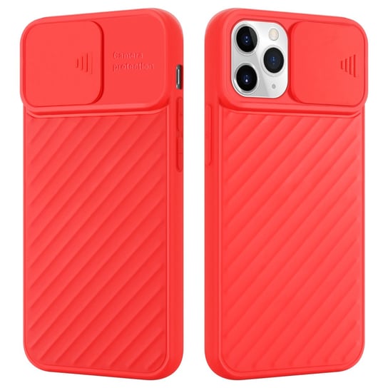 Pokrowiec Do Apple iPhone 11 PRO MAX Etui w Czerwony Mat Ochrona kamery TPU Obudowa Case Cover Cadorabo Cadorabo