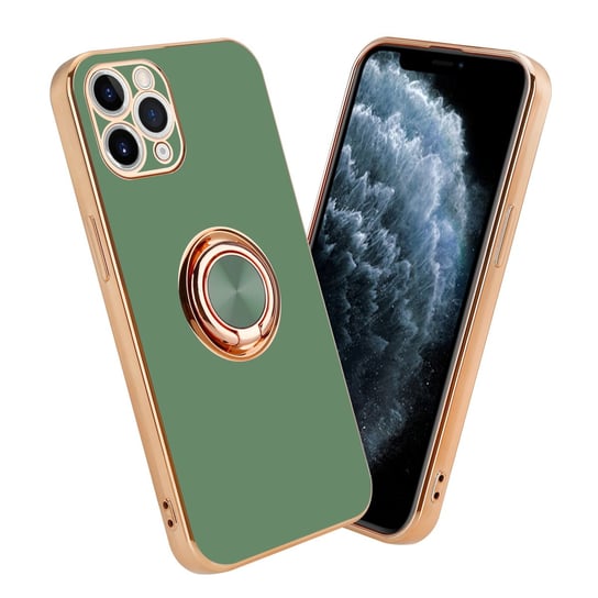 Pokrowiec Do Apple iPhone 11 PRO MAX Etui w Glossy Jasno Zielony - Złoto magnetycznym Obudowa Case Cover Ochronny Cadorabo Cadorabo