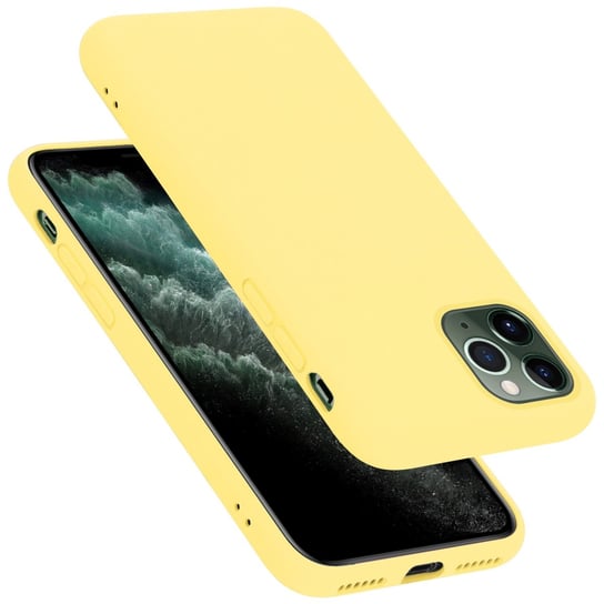 Pokrowiec Do Apple iPhone 11 PRO MAX Etui w LIQUID ŻÓŁTY TPU Silikon Case Cover Obudowa Ochronny Cadorabo Cadorabo
