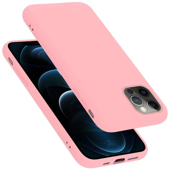 Pokrowiec Do Apple iPhone 12 / 12 PRO Etui w LIQUID RÓŻOWY TPU Silikon Case Cover Obudowa Ochronny Cadorabo Cadorabo