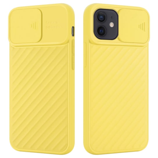 Pokrowiec Do Apple iPhone 12 MINI Etui w Żółty Mat Ochrona kamery TPU Obudowa Case Cover Cadorabo Cadorabo
