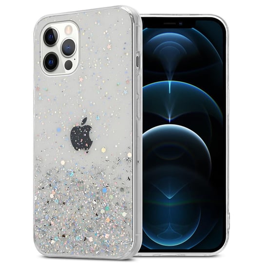 Pokrowiec Do Apple iPhone 12 PRO MAX Etui w Przezroczysty z Brokatem Glitter Obudowa Case Cover TPU Cadorabo Cadorabo