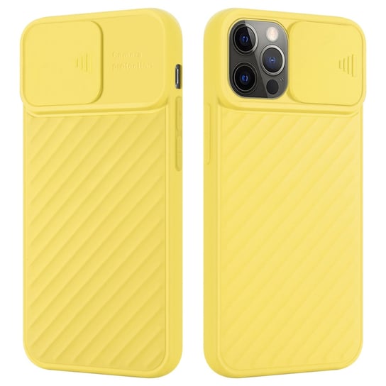 Pokrowiec Do Apple iPhone 12 PRO MAX Etui w Żółty Mat Ochrona kamery TPU Obudowa Case Cover Cadorabo Cadorabo