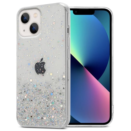Pokrowiec Do Apple iPhone 13 MINI Etui w Przezroczysty z Brokatem Glitter Obudowa Case Cover TPU Cadorabo Cadorabo