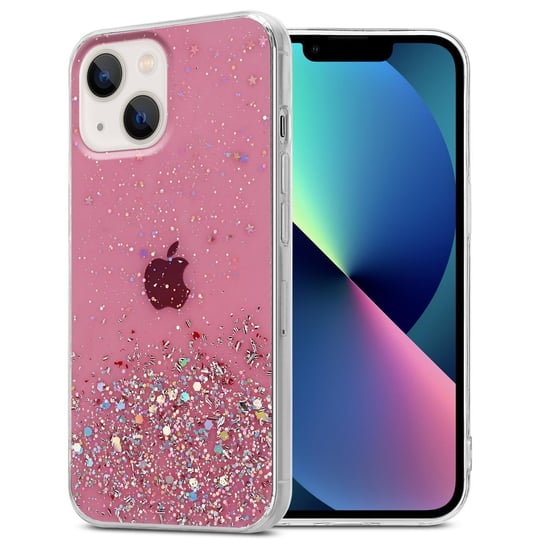 Pokrowiec Do Apple iPhone 13 MINI Etui w Różowy z Brokatem Glitter Obudowa Case Cover TPU Cadorabo Cadorabo