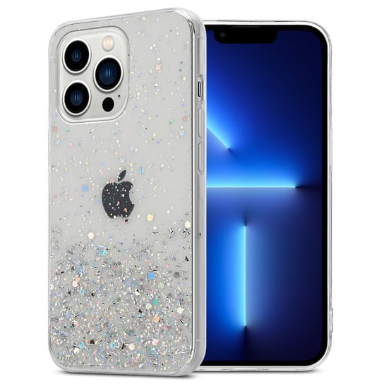 Pokrowiec Do Apple iPhone 13 PRO MAX Etui w Przezroczysty z Brokatem Glitter Obudowa Case Cover TPU Cadorabo Cadorabo