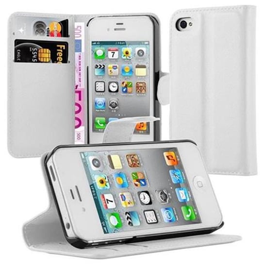 Pokrowiec Do Apple iPhone 4 / 4S w ARKTYCZNA BIEL Etui Portfel Obudowa Ochronny Case Cover Cadorabo Cadorabo