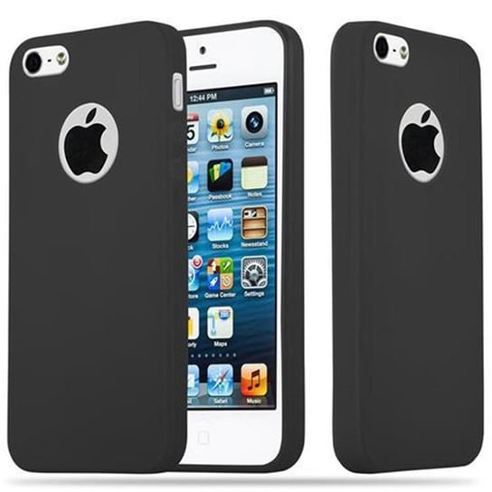 Pokrowiec Do Apple iPhone 5 / 5S / SE 2016 Etui w CANDY CZARNY TPU Silikon Obudowa Case Cover Ochronny Plecki Cadorabo Cadorabo