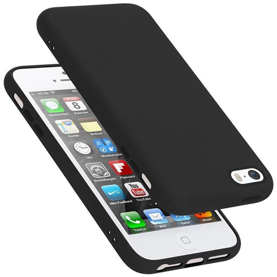 Pokrowiec Do Apple iPhone 5 / 5S / SE 2016 Etui w LIQUID CZARNY TPU Silikon Case Cover Obudowa Ochronny Cadorabo Cadorabo