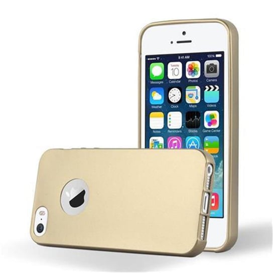 Pokrowiec Do Apple iPhone 5 / 5S / SE 2016 w METALLIC ZŁOTY Etui TPU Silikon Obudowa Ochronny Case Cover Cadorabo Cadorabo