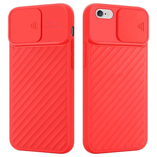 Pokrowiec Do Apple iPhone 6 / 6S Etui w Czerwony Mat Ochrona kamery TPU Obudowa Case Cover Cadorabo Cadorabo