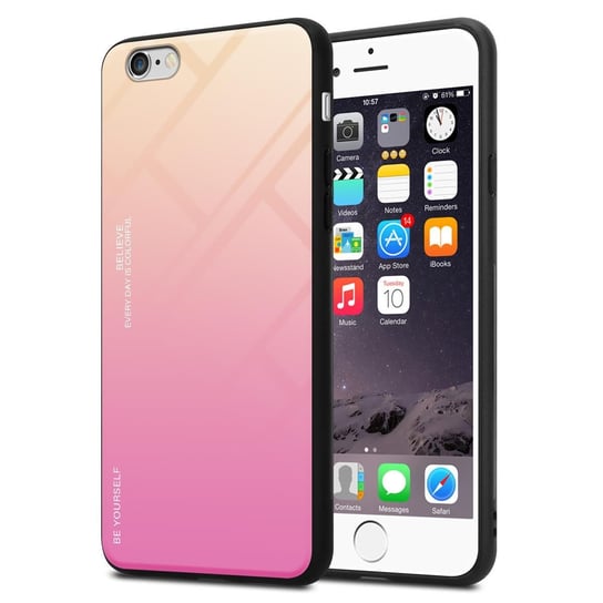 Pokrowiec Do Apple iPhone 6 / 6S Etui w ŻÓŁTO - RÓŻOWY TPU Obudowa Case Cover Plecki Ochronny Cadorabo Cadorabo