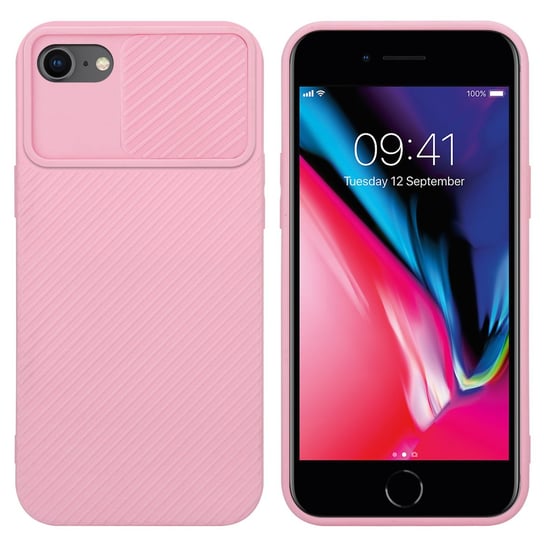 Pokrowiec Do Apple iPhone 7 / 7S / 8 / SE 2020 Etui w Bonbon róża Obudowa Case Cover Ochrona kamery Cadorabo Cadorabo