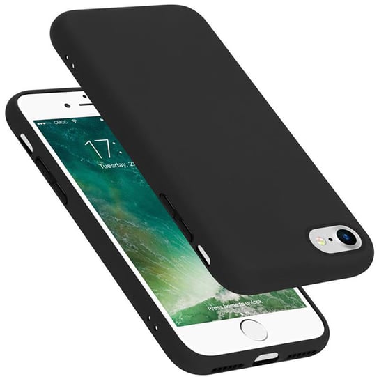 Pokrowiec Do Apple iPhone 7 / 7S / 8 / SE 2020 Etui w LIQUID CZARNY TPU Silikon Case Cover Obudowa Ochronny Cadorabo Cadorabo