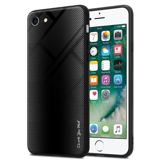 Pokrowiec Do Apple iPhone 7 / 7S / 8 / SE 2020 w CZARNY OPAL  TPU Etui Ochronny Case Cover Obduowa Silikon Cadorabo Cadorabo