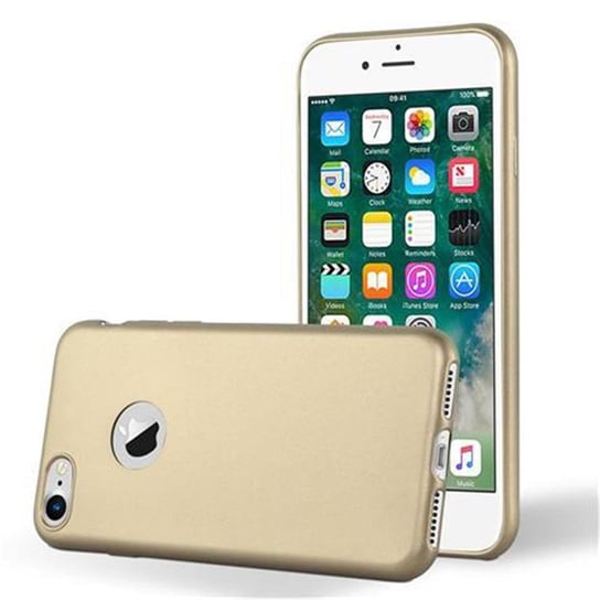 Pokrowiec Do Apple iPhone 7 / 7S / 8 / SE 2020 w METALLIC ZŁOTY Etui TPU Silikon Obudowa Ochronny Case Cover Cadorabo Cadorabo