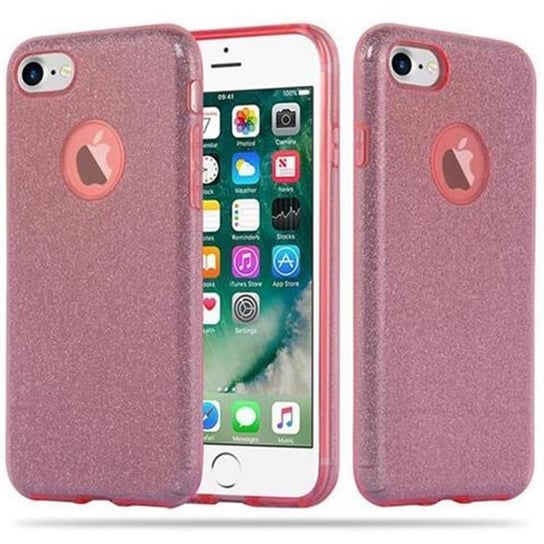 Pokrowiec Do Apple iPhone 7 / 7S / 8 / SE 2020 w RÓŻOWY GWIEZDNY PYŁ  Etui Obudowa Ochronny Case Cover Glitter Cadorabo Cadorabo