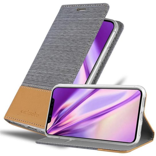 Pokrowiec Do Apple iPhone X / XS Etui w JASNOSZARY BRĄZOWY Portfel Obudowa Case Cover Ochronny Cadorabo Cadorabo