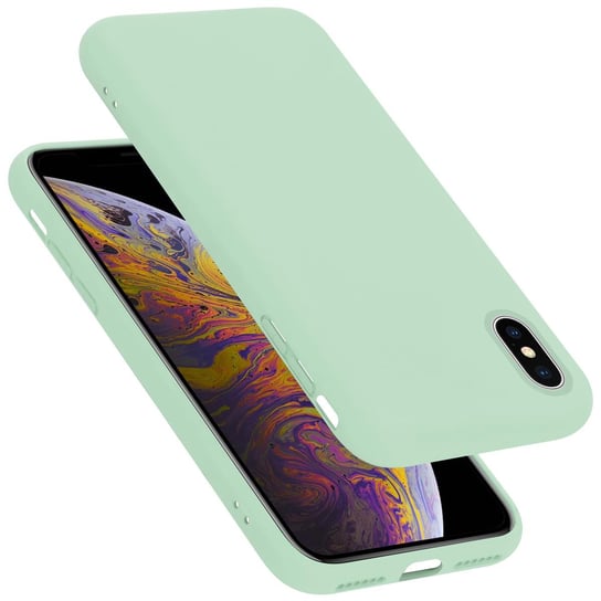 Pokrowiec Do Apple iPhone X / XS Etui w LIQUID JASNO ZIELONY TPU Silikon Case Cover Obudowa Ochronny Cadorabo Cadorabo