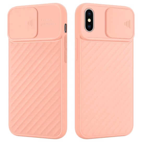 Pokrowiec Do Apple iPhone X / XS Etui w Różowy Mat Ochrona kamery TPU Obudowa Case Cover Cadorabo Cadorabo