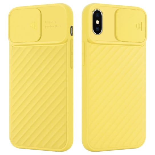 Pokrowiec Do Apple iPhone X / XS Etui w Żółty Mat Ochrona kamery TPU Obudowa Case Cover Cadorabo Cadorabo
