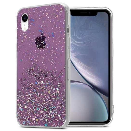 Pokrowiec Do Apple iPhone XR Etui w Fiolet z Brokatem Glitter Obudowa Case Cover TPU Cadorabo Cadorabo