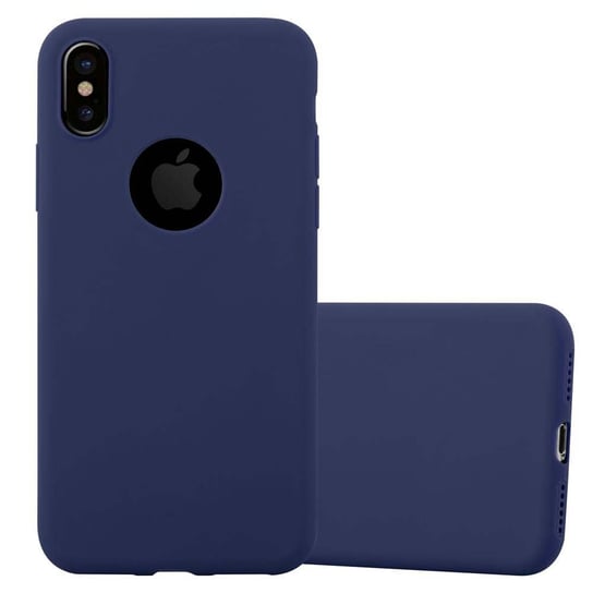 Pokrowiec Do Apple iPhone XS MAX Etui w CANDY CIEMNY NIEBIESKI TPU Silikon Obudowa Case Cover Ochronny Plecki Cadorabo Cadorabo