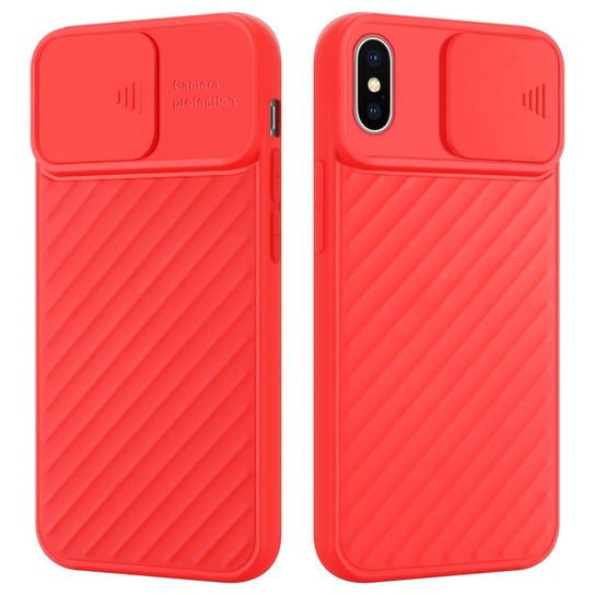 Pokrowiec Do Apple iPhone XS MAX Etui w Czerwony Mat Ochrona kamery TPU Obudowa Case Cover Cadorabo Cadorabo