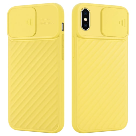 Pokrowiec Do Apple iPhone XS MAX Etui w Żółty Mat Ochrona kamery TPU Obudowa Case Cover Cadorabo Cadorabo