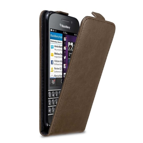 Pokrowiec Do Blackberry Q10 w Etui BRĄZOWA KAWA  Flip Case Cover Obudowa Ochronny Cadorabo Cadorabo