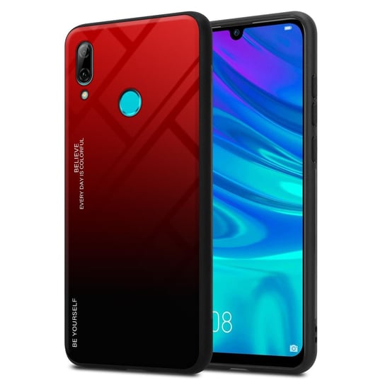 Pokrowiec Do Honor 10 LITE / Huawei P SMART 2019 Etui w CZERWONO - CZARNY TPU Obudowa Case Cover Plecki Ochronny Cadorabo Cadorabo