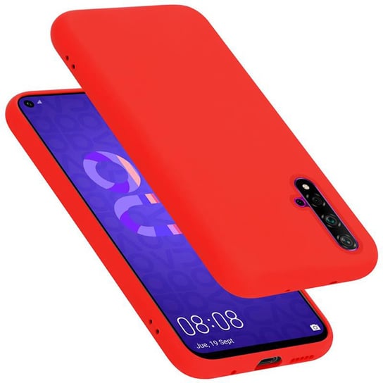 Pokrowiec Do Honor 20 / 20S / Huawei NOVA 5T Etui w LIQUID CZERWONY TPU Silikon Case Cover Obudowa Ochronny Cadorabo Cadorabo