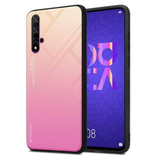 Pokrowiec Do Honor 20 / 20S / Huawei NOVA 5T Etui w ŻÓŁTO - RÓŻOWY TPU Obudowa Case Cover Plecki Ochronny Cadorabo Cadorabo