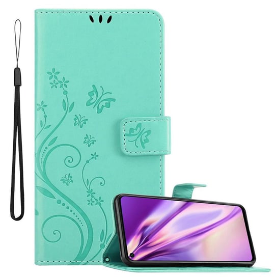 Pokrowiec Do Honor 20 / 20S / Huawei NOVA 5T w Etui TURKUS KWIATOWY  Kwiaty Portfel Obudowa Case Cover Cadorabo Cadorabo