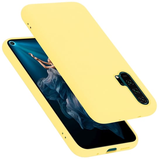 Pokrowiec Do Honor 20 PRO Etui w LIQUID ŻÓŁTY TPU Silikon Case Cover Obudowa Ochronny Cadorabo Cadorabo