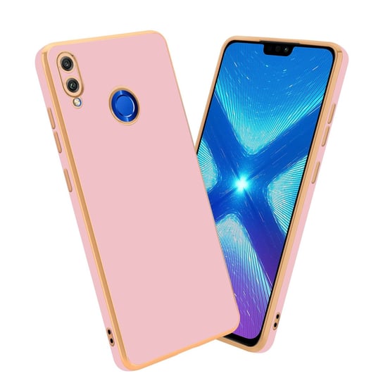 Pokrowiec Do Honor 8X Etui w Glossy Róż - Złoto TPU Silikonowe Obudowa Case Cover Cadorabo Cadorabo