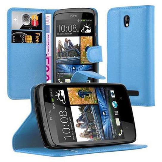 Pokrowiec Do HTC Desire 500 w PASTELOWY NIEBIESKI Etui Portfel Obudowa Ochronny Case Cover Cadorabo Cadorabo