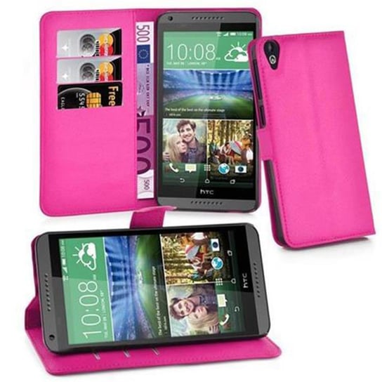 Pokrowiec Do HTC Desire 820 w WIŚNIOWY RÓŻ Etui Portfel Obudowa Ochronny Case Cover Cadorabo Cadorabo