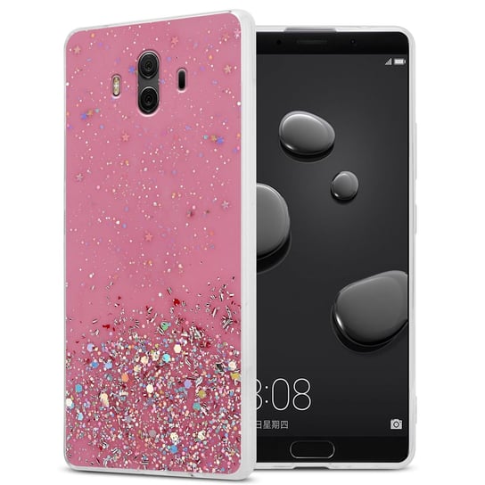 Pokrowiec Do Huawei MATE 10 Etui w Różowy z Brokatem Glitter Obudowa Case Cover TPU Cadorabo Cadorabo