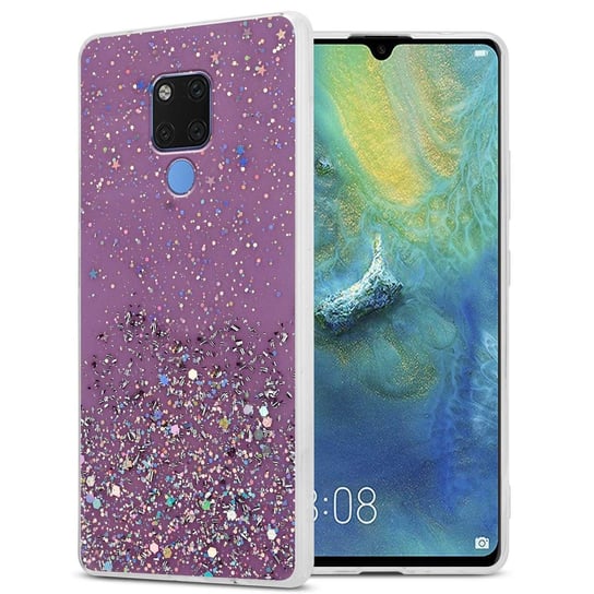 Pokrowiec Do Huawei MATE 20 Etui w Fiolet z Brokatem Glitter Obudowa Case Cover TPU Cadorabo Cadorabo