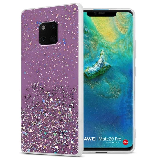 Pokrowiec Do Huawei MATE 20 PRO Etui w Fiolet z Brokatem Glitter Obudowa Case Cover TPU Cadorabo Cadorabo