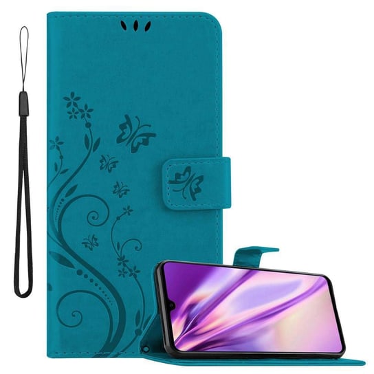 Pokrowiec Do Huawei MATE 20 w Etui NIEBIESKI KWIATOWY  Kwiaty Portfel Obudowa Case Cover Cadorabo Cadorabo