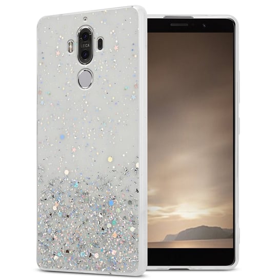 Pokrowiec Do Huawei MATE 9 Etui w Przezroczysty z Brokatem Glitter Obudowa Case Cover TPU Cadorabo Cadorabo